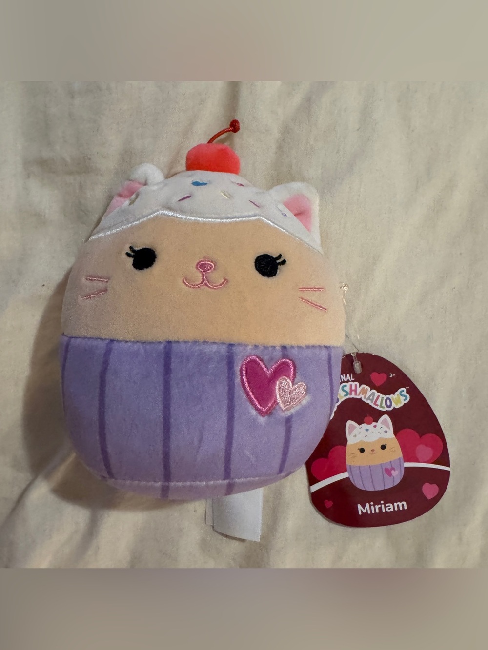 Squishmallows 8" Miriam the Cupcake Cat Hearts Valentine Squad Plush NWT